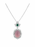 紫翡翠鑲鑽吊墜